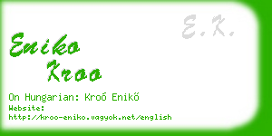 eniko kroo business card