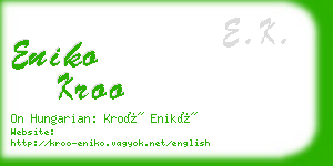 eniko kroo business card